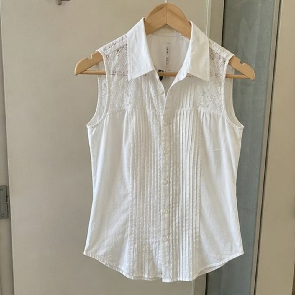 White Pleated Blouse